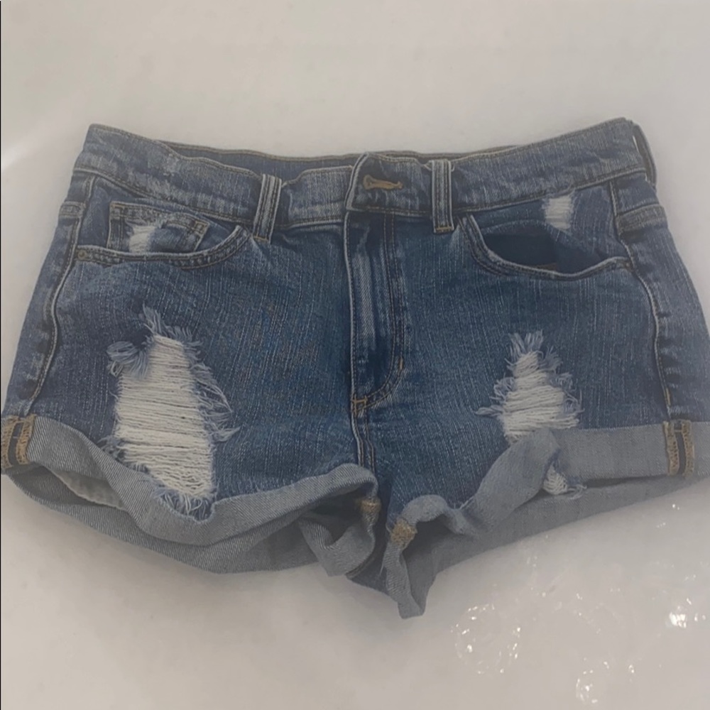 High Rise Denim “Destroyed” Shorts!
